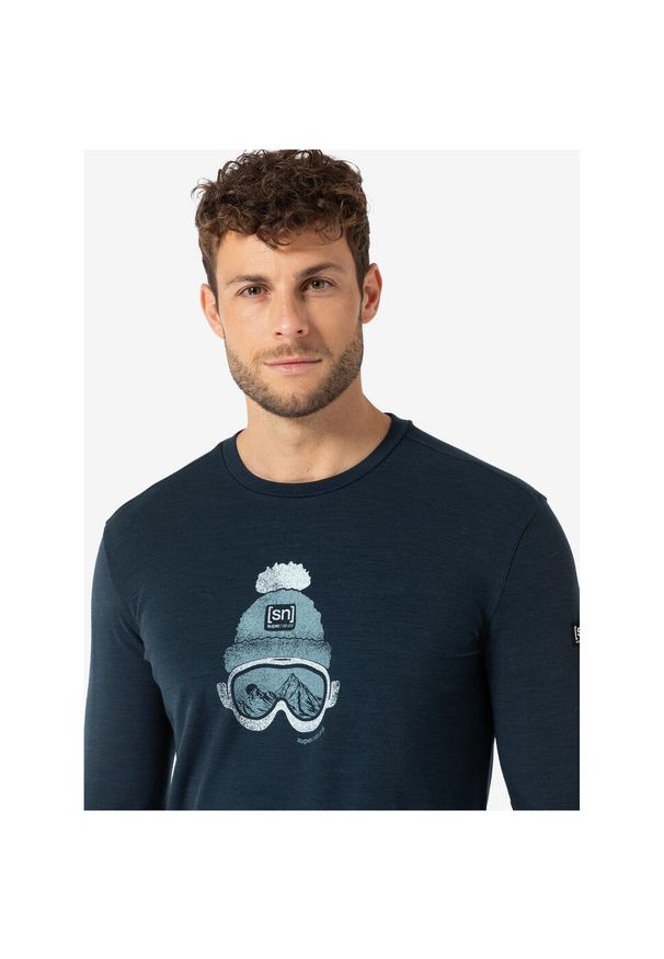Bluza męska SUPER.NATURAL. Kolor: niebieski. Długość rękawa: długi rękaw. Długość: długie