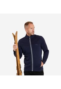 WEDZE - Bluza narciarska męska Quechua 500 Warm. Kolor: niebieski, biały, wielokolorowy. Materiał: wełna, materiał. Sport: narciarstwo #1