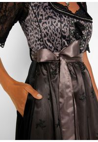 bonprix - Sukienka z fartuchem w ludowym stylu (komplet 2-cz.). Kolor: czarny #2