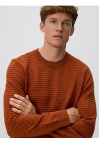 Reserved - Sweter z wiskozą - miedziany. Kolor: brązowy. Materiał: wiskoza #1