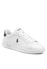 Sneakersy Polo Ralph Lauren Hrt Ct II 809829824005 Wht/Blk. Kolor: biały. Materiał: skóra