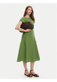 Weekend Max Mara Sukienka codzienna Magma 2515221142 Zielony Regular Fit. Okazja: na co dzień. Kolor: zielony. Materiał: bawełna. Typ sukienki: proste. Styl: casual #4