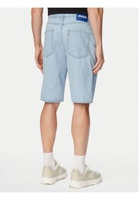 Hugo - HUGO Szorty jeansowe Skate Shorts 50555994 Niebieski Straight Fit. Kolor: niebieski. Materiał: bawełna #4