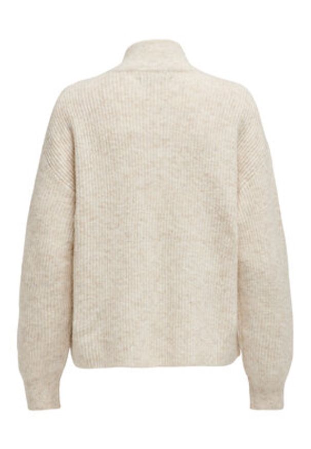 only - ONLY Sweter Tokyo 15317865 Beżowy Standard Fit. Kolor: beżowy. Materiał: syntetyk