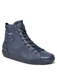 ecco - ECCO Sneakersy Soft 2.0 20652301038 Granatowy. Kolor: niebieski