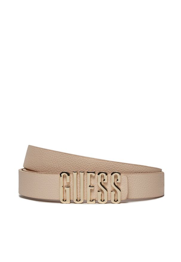 Guess Pasek Damski BW9068 P4125 Beżowy. Kolor: beżowy. Materiał: skóra