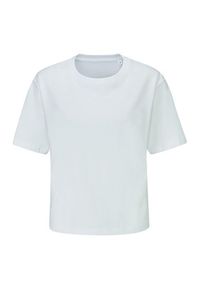 MANTIS - T-shirt Damski Ciężkiej Grubości Cropped. Kolor: biały. Sport: turystyka piesza #1