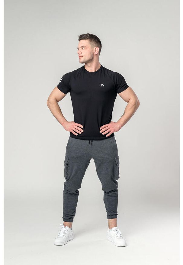 DEADLIFT - T-shirt męski na siłownię slim fit Deadlift ELITE. Kolor: czarny. Sport: fitness