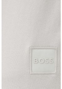 BOSS Orange - BOSS spodnie dresowe bawełniane BOSS CASUAL kolor szary gładkie. Kolor: szary. Materiał: bawełna, dresówka. Wzór: gładki #2