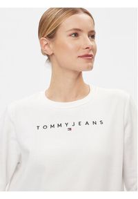 Tommy Jeans Bluza Linear DW0DW17323 Biały Regular Fit. Kolor: biały. Materiał: bawełna #4