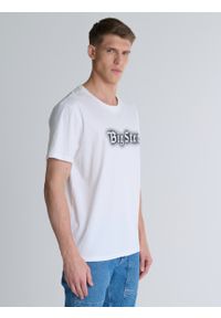 Big-Star - Koszulka męska bawełniana z nadrukiem biała Seddel 100. Okazja: na co dzień. Kolor: biały. Materiał: bawełna. Wzór: nadruk. Styl: retro, klasyczny, casual #6