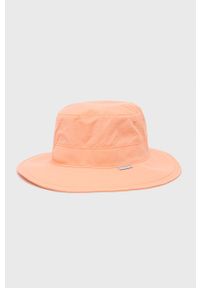 columbia - Columbia kapelusz kolor pomarańczowy. Kolor: pomarańczowy. Materiał: włókno, materiał. Wzór: ze splotem