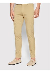 Hugo Chinosy David222D 50468314 Beżowy Slim Fit. Kolor: beżowy. Materiał: bawełna