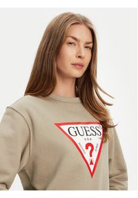 Guess Bluza W2YQ16 KBA11 Khaki Regular Fit. Kolor: brązowy. Materiał: bawełna #4