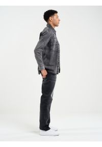 Big-Star - Koszula męska jeansowa ciemnoszara Pars 908. Kolor: czarny. Materiał: jeans. Styl: elegancki