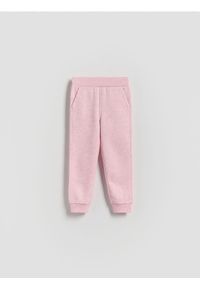 Reserved - Spodnie dresowe - różowy. Kolor: różowy. Materiał: dresówka