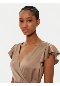 Vila Sukienka wieczorowa Enna 14100345 Brązowy Regular Fit. Kolor: brązowy. Materiał: satyna, syntetyk. Styl: wizytowy #5