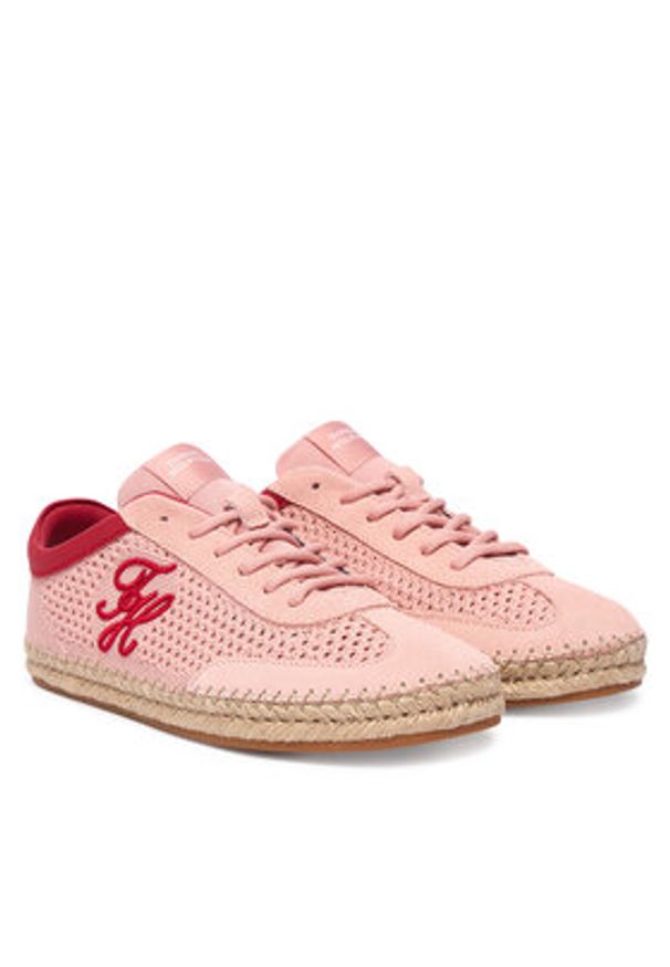 TOMMY HILFIGER - Tommy Hilfiger Espadryle Th Heritage Rope Sneaker FW0FW09406 Różowy. Kolor: różowy. Materiał: materiał