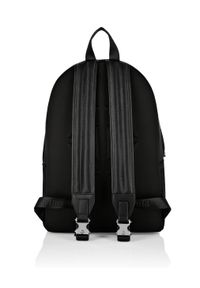 Philipp Plein - PHILIPP PLEIN - Czarny nylonowy plecak z logo. Kolor: czarny. Materiał: nylon. Wzór: aplikacja #2