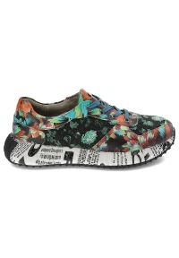 Kolorowe Sneakersy Laura Vita Buty Premium. Okazja: na co dzień. Materiał: materiał, skóra, tkanina. Wzór: kolorowy. Styl: casual #4