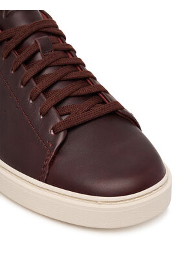 Clarks Sneakersy Craft Swift 26183285 Brązowy. Kolor: brązowy. Materiał: skóra