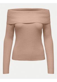 only - ONLY Sweter Katia 15311830 Beżowy Regular Fit. Kolor: beżowy. Materiał: syntetyk #1