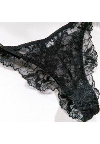 Intica - Koronkowy komplet bielizny trzyczęściowy regulowany Lizanne. Kolor: czarny. Materiał: koronka. Wzór: koronka #7