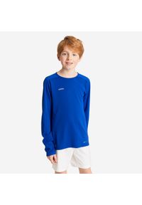 KIPSTA - Koszulka piłkarska z długim rękawem dla dzieci Kipsta Viralto Club. Kolor: niebieski. Materiał: materiał. Długość rękawa: długi rękaw. Długość: długie. Sport: piłka nożna