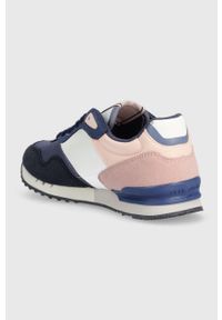 Pepe Jeans sneakersy dziecięce kolor granatowy. Nosek buta: okrągły. Zapięcie: sznurówki. Kolor: niebieski. Materiał: guma #5