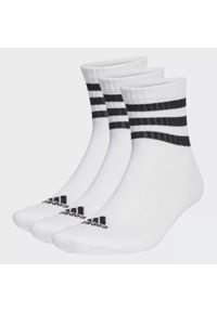 Adidas - Skarpety adidas 3-Stripes Cushioned Sportswear Mid-Cut Socks 3P. Kolor: wielokolorowy, czarny, biały