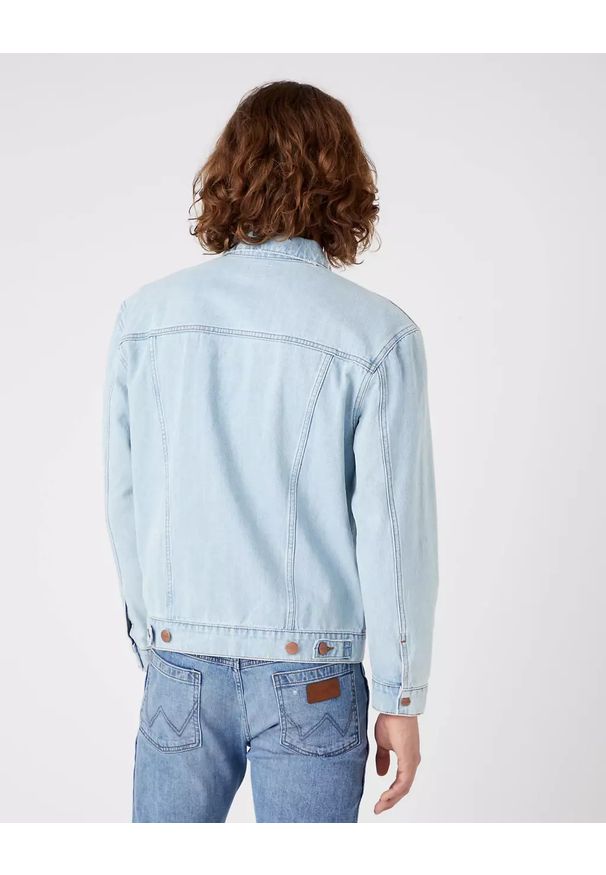 Wrangler - WRANGLER ANTI FIT JACKET MĘSKA KURTKA JEANSOWA ICY BRUSH BACK W4597915A 112324517. Materiał: jeans