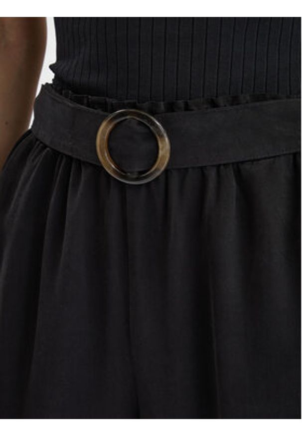 Vero Moda Kuloty Bree 10341670 Czarny Cropped Fit. Kolor: czarny. Materiał: lyocell