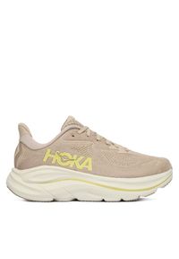 HOKA - Hoka Buty do biegania Clifton 10 1162030 Beżowy. Kolor: beżowy. Materiał: materiał