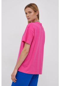 Local Heroes T-shirt bawełniany kolor różowy. Kolor: różowy. Materiał: bawełna. Wzór: nadruk #2