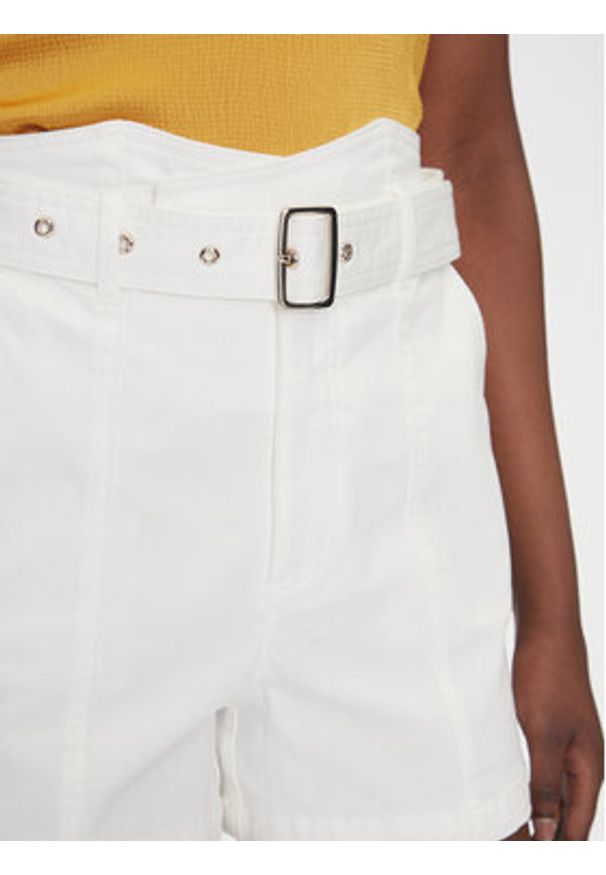 Morgan Szorty jeansowe 251-SHERIM Biały Wide Leg. Kolor: biały. Materiał: bawełna