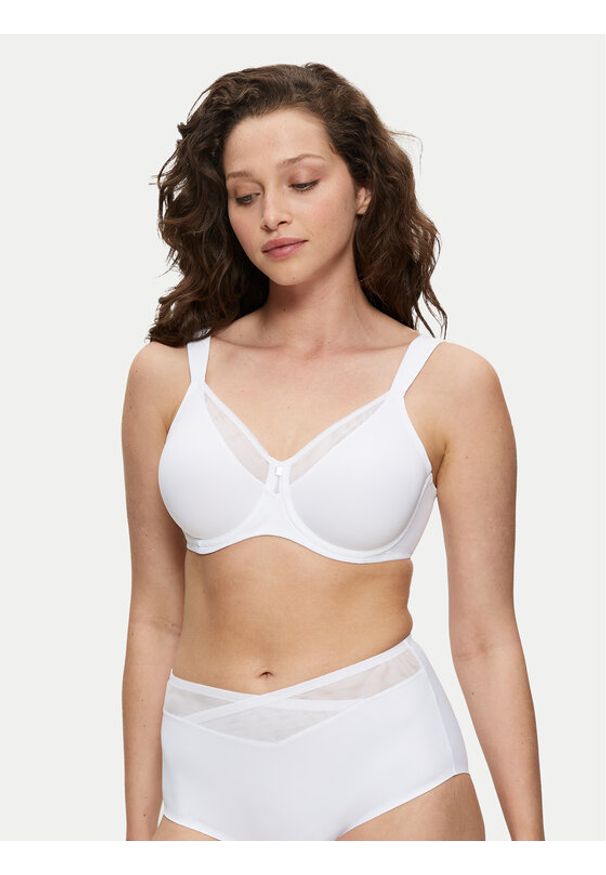 Triumph Biustonosz z fiszbiną True Shape Sensation 10186010 Biały. Kolor: biały. Materiał: syntetyk