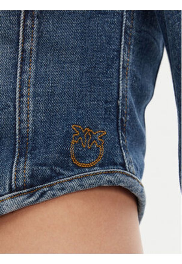 Pinko - PINKO Kurtka jeansowa 104972 A2I5 Niebieski Regular Fit. Kolor: niebieski. Materiał: bawełna