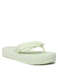 Calvin Klein Japonki Flatform Flip Flop W/Hw HW0HW01503 Zielony. Kolor: zielony. Materiał: skóra #3