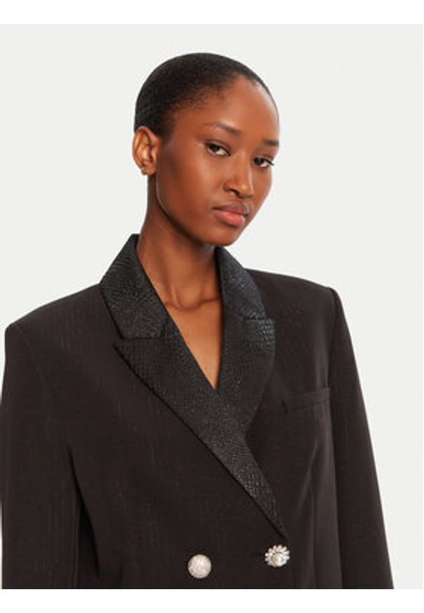 LOLA CASADEMUNT Marynarka MF2502003 Czarny Regular Fit. Kolor: czarny. Materiał: syntetyk