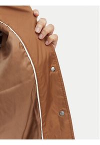 TOMMY HILFIGER - Tommy Hilfiger Kurtka bomber Logo Appliqué WW0WW48618 Brązowy jasny Regular Fit. Kolor: brązowy. Materiał: syntetyk #5