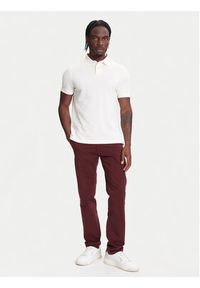 BOSS Chinosy 50510933 Bordowy Slim Fit. Kolor: czerwony. Materiał: bawełna #3