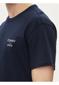 Tommy Jeans T-Shirt DM0DM18872 Granatowy Regular Fit. Kolor: niebieski. Materiał: bawełna