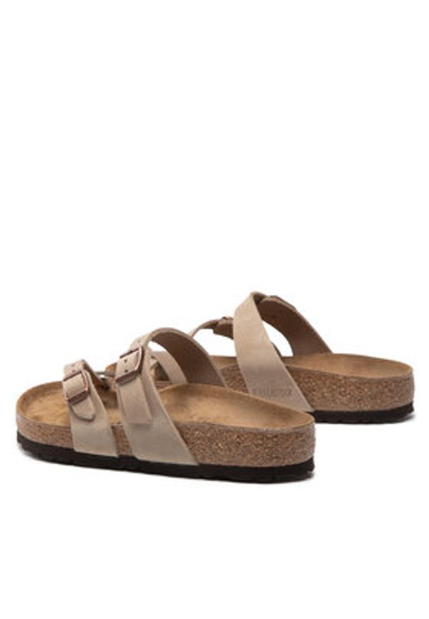 Birkenstock Japonki Mayari 1011433 Beżowy. Kolor: beżowy. Materiał: nubuk, skóra