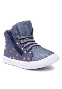 Sneakersy Bibi Agility Mini 1046333 Print/Naval/Star. Kolor: niebieski. Materiał: materiał. Wzór: nadruk