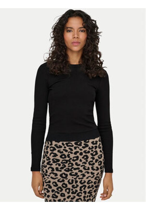 only - ONLY Bluzka Val 15371305 Czarny Regular Fit. Kolor: czarny. Materiał: bawełna
