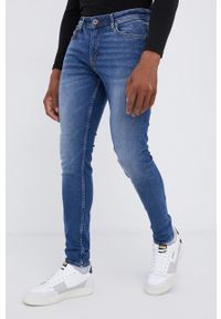 Cross Jeans Jeansy bawełniane Scott męskie. Kolor: niebieski #1