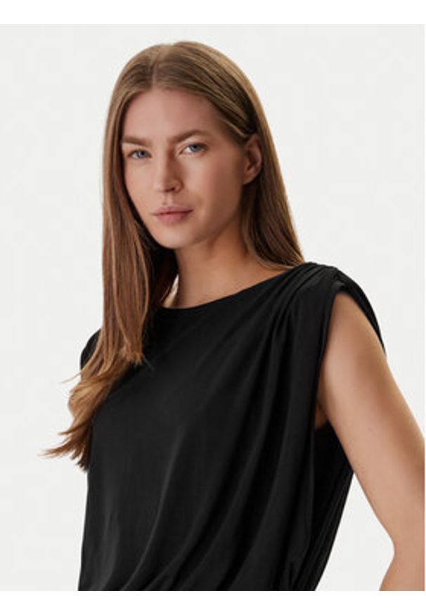 Guess Sukienka koktajlowa W6GK56 K3171 Czarny Regular Fit. Kolor: czarny. Materiał: syntetyk. Styl: wizytowy