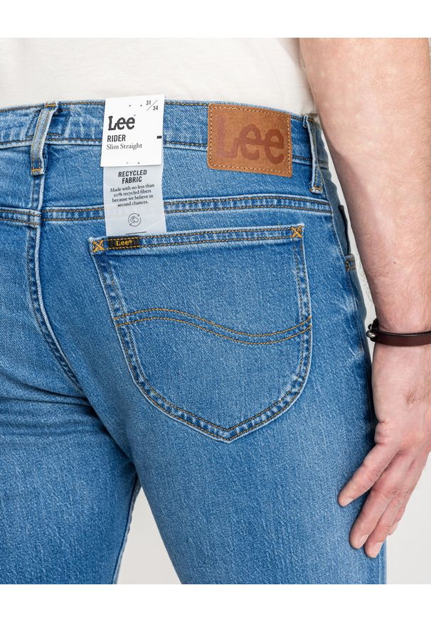 Lee - LEE MĘSKIE SPODNIE RIDER INDIGO VINTAGE 112346321 L701015994. Okazja: na co dzień. Styl: vintage