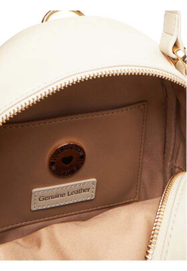 Love Moschino - LOVE MOSCHINO Plecak JC4304PP0MK1211A Écru. Materiał: skóra