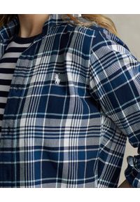 Ralph Lauren - RALPH LAUREN - Bawełniana koszula w kratkę Classic fit. Typ kołnierza: polo. Kolor: niebieski. Materiał: bawełna. Długość rękawa: długi rękaw. Długość: długie. Wzór: kratka #5
